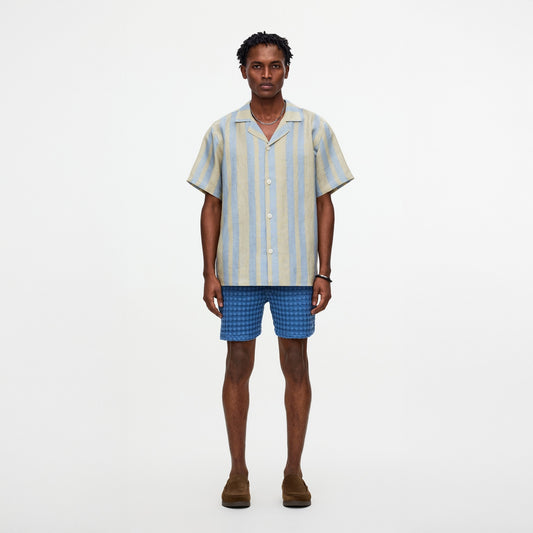 - Mist Strata Cuba Linen Shirt