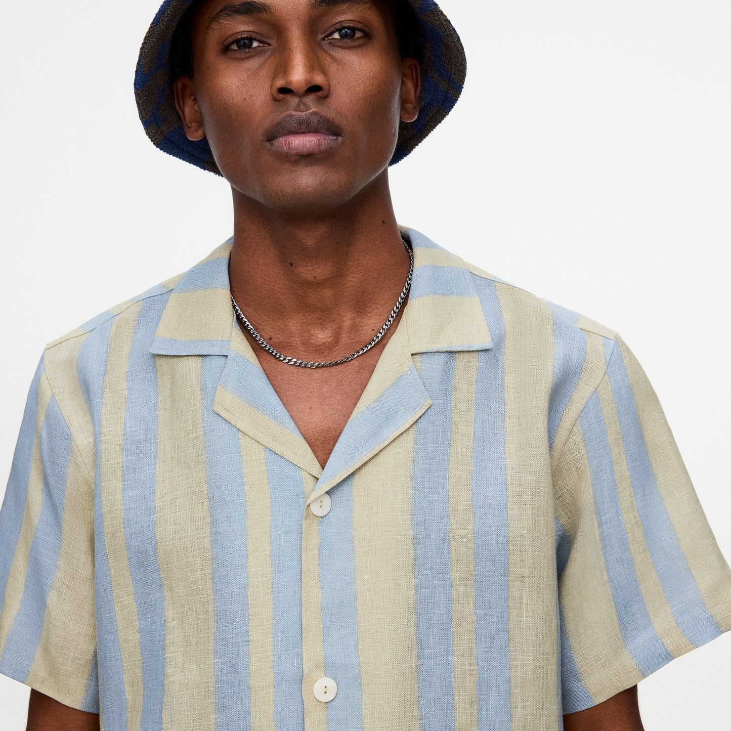 - Mist Strata Cuba Linen Shirt