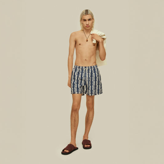 - Blue Scribble Swim Shorts