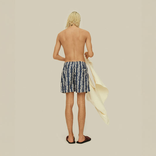 - Blue Scribble Swim Shorts