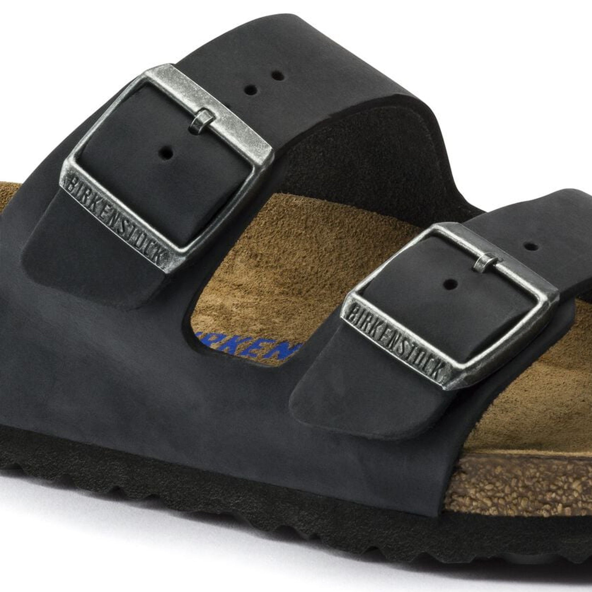 Birkenstock Arizona Soft Footbed Oiled Leather Sandals - Black