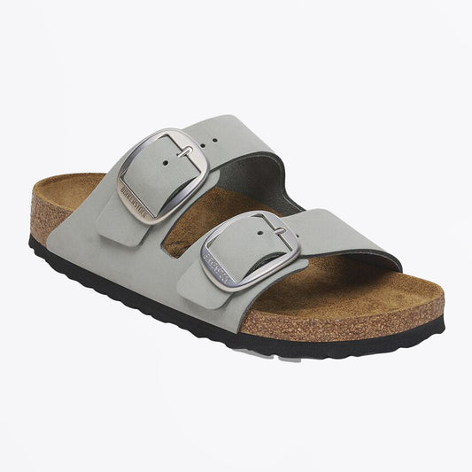 - Arizona Big Buckle Nubuck Leather Sandals - Pure Sage