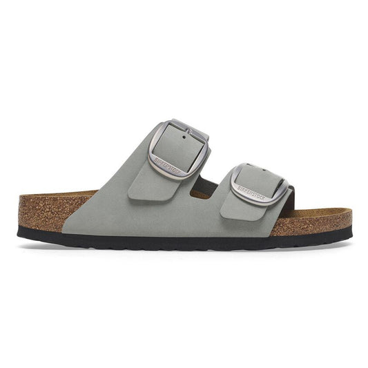 - Arizona Big Buckle Nubuck Leather Sandals - Pure Sage