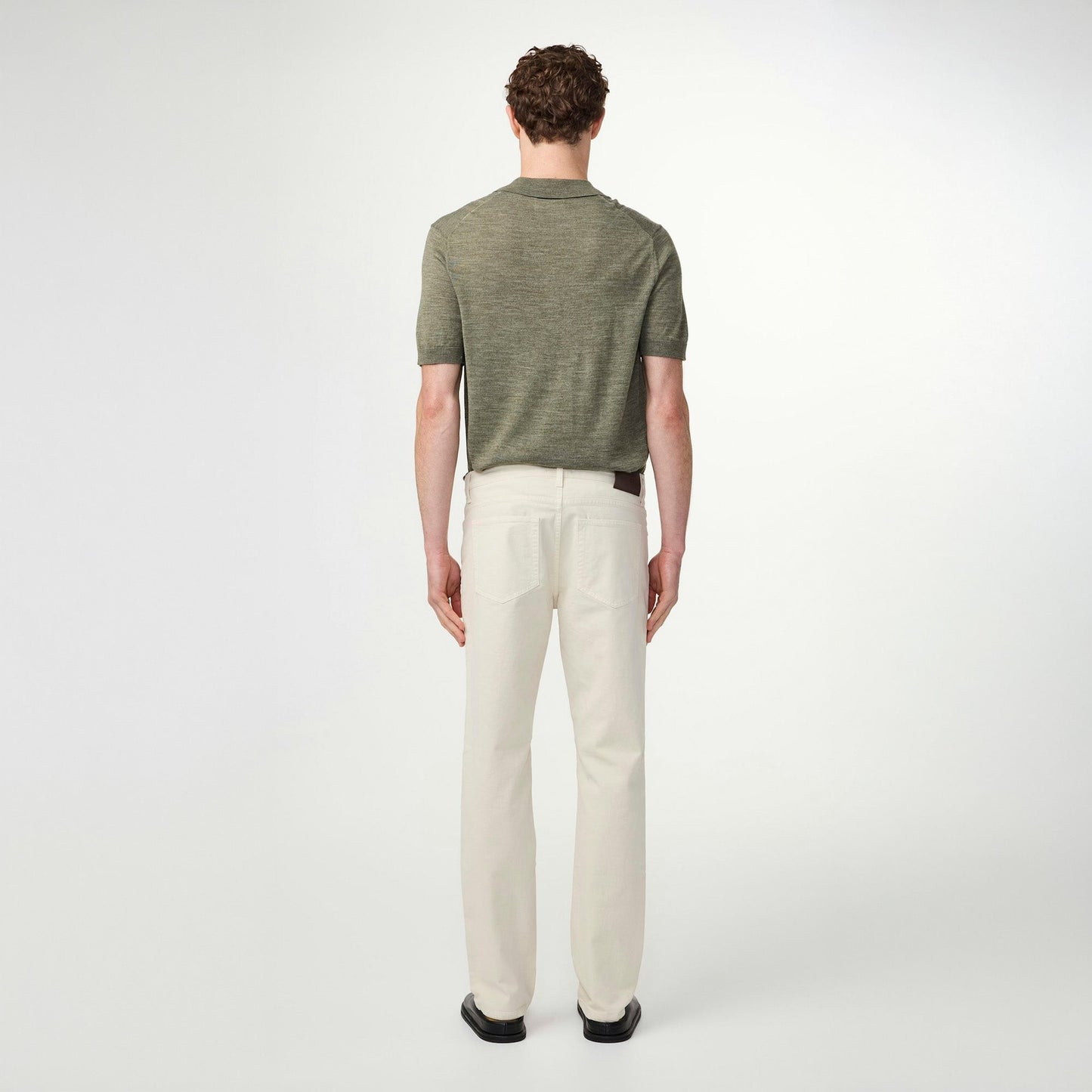 - Tony Classic Slim Fit Trousers - Ivory