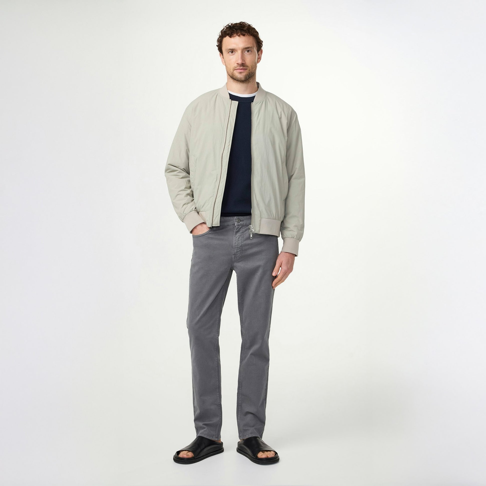 NN07 Tony Classic Slim Fit Trousers - Sable Grey