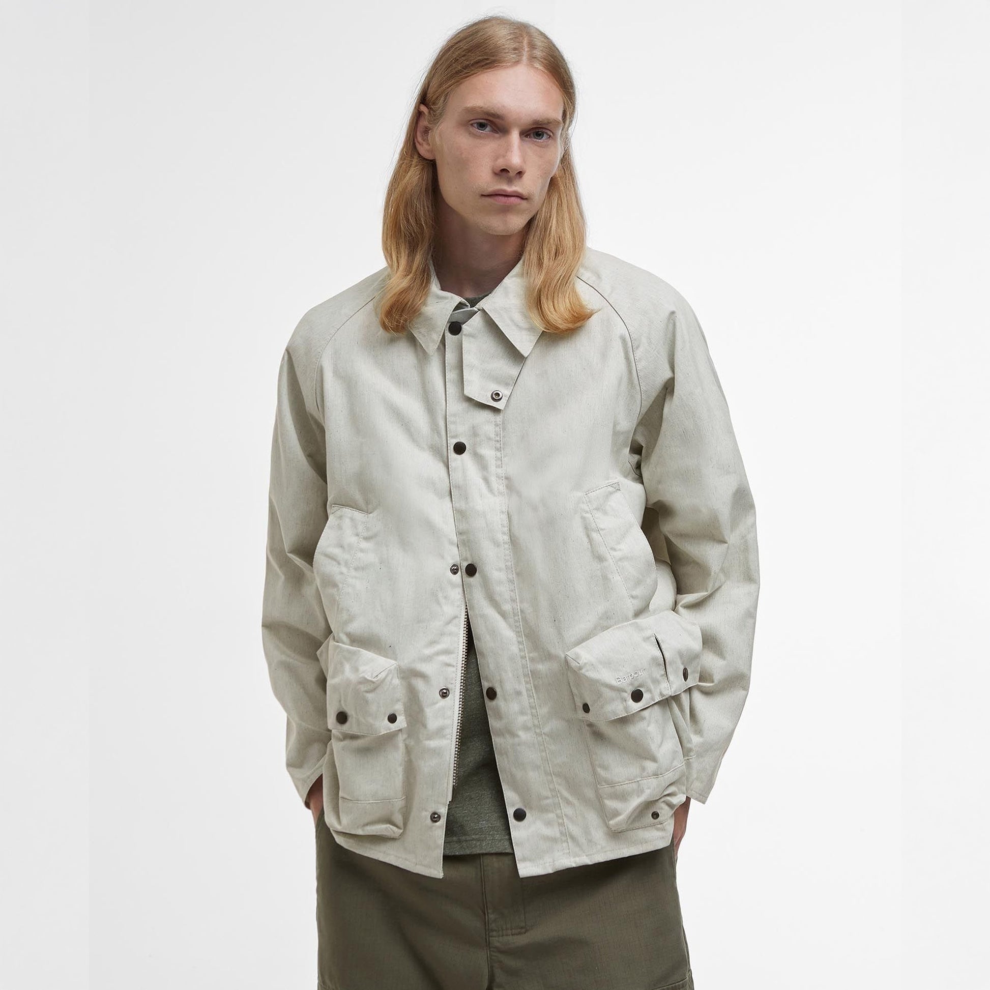 Barbour Modified Oversized Bedale Casual Jacket - Natural