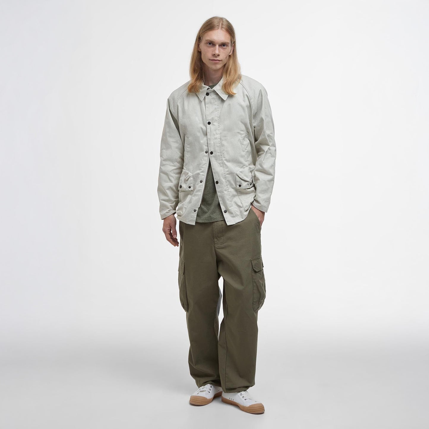 Modified Oversized Bedale Casual Jacket - Natural