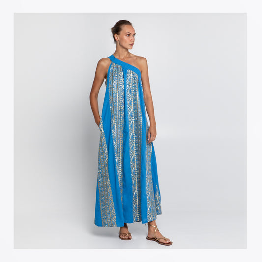 Classic Triangle Dress - Blue/Gold