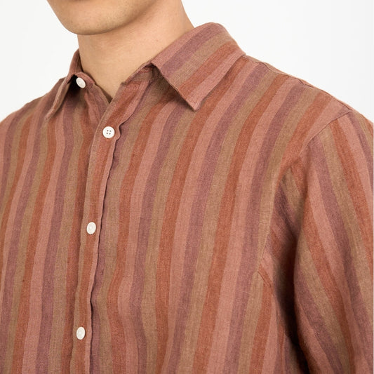 - Garrison Short Sleeve Shirt Lowson - Terracotta
