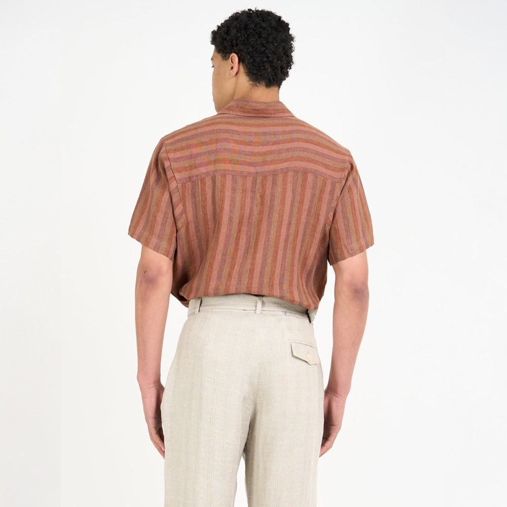 - Garrison Short Sleeve Shirt Lowson - Terracotta