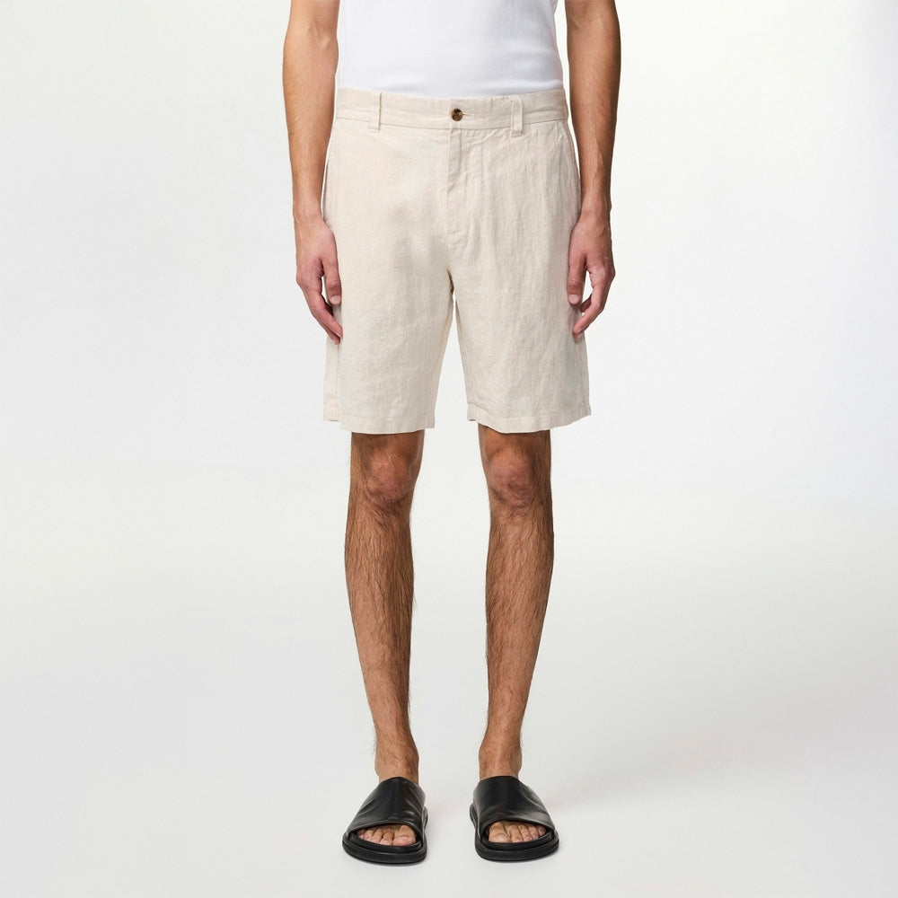 - Crown Linen Shorts - Oat