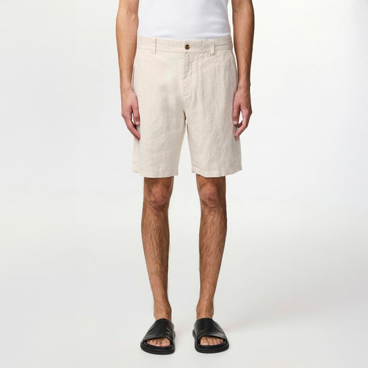 - Crown Linen Shorts - Oat
