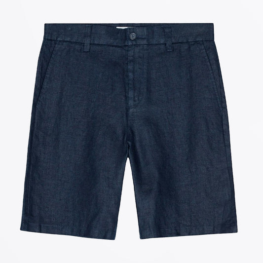 - Crown Linen Shorts - Navy