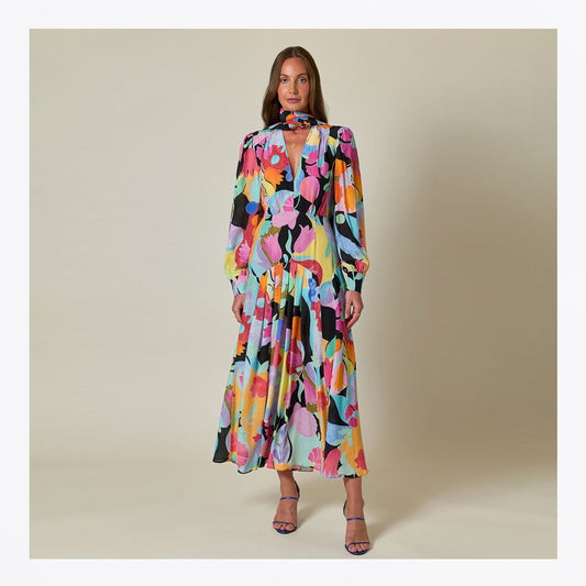 - Marigold Dress - Abstract Tulip