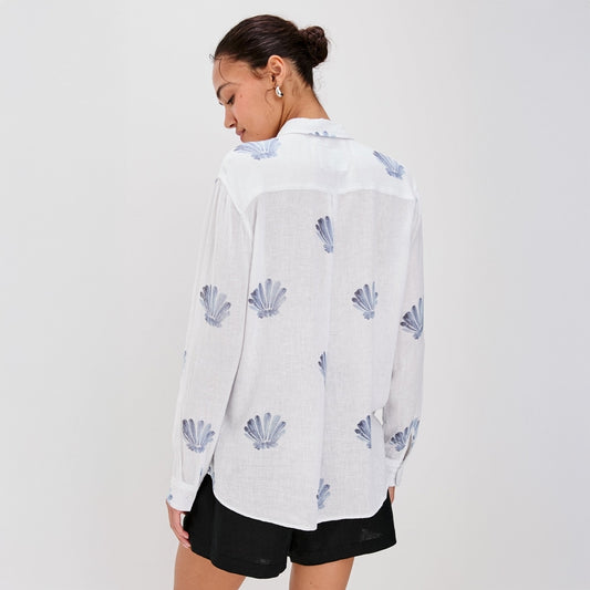 - Charli Shirt - Blue Seashells