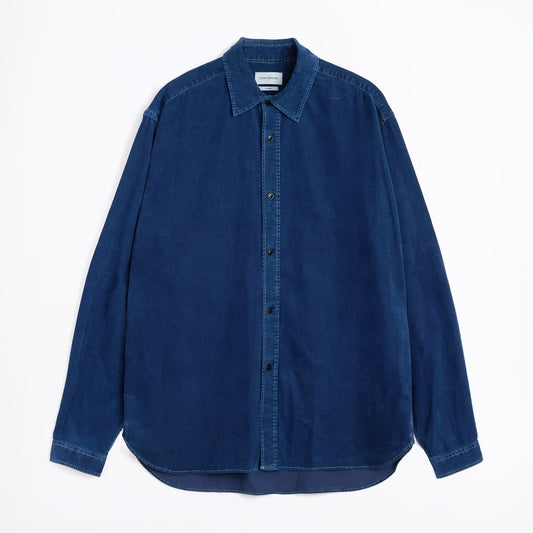 - ATLANTA LONG SLEEVE SHIRT (LOOSE FIT)  NEWSON CORD INDIGO