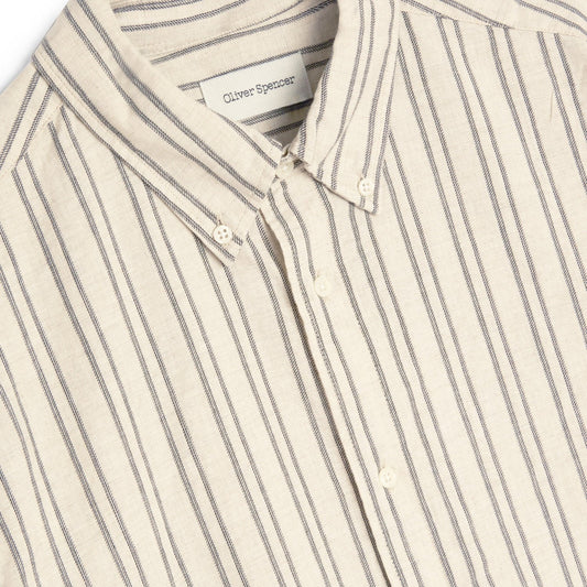 - BROOK SHIRT ALBERG - SAND BLACK