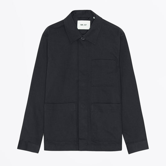- Olav Organic Cotton Overshirt - Deep Navy
