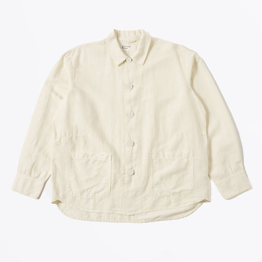 - Linen Cotton Travail Overshirt  - Ecru