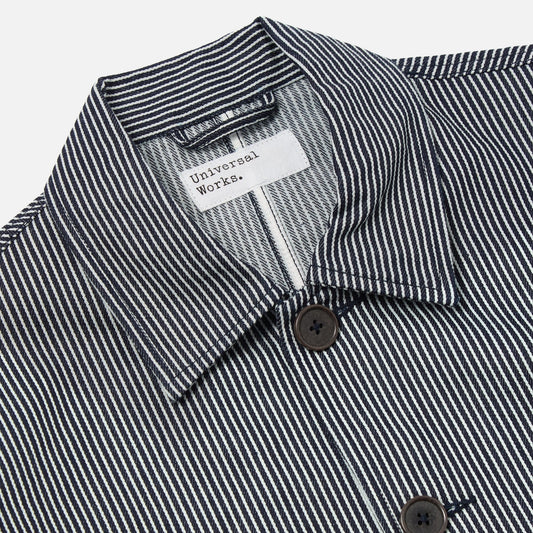 - Hickory Stripe Denim Original Bakers Jacket - Indigo