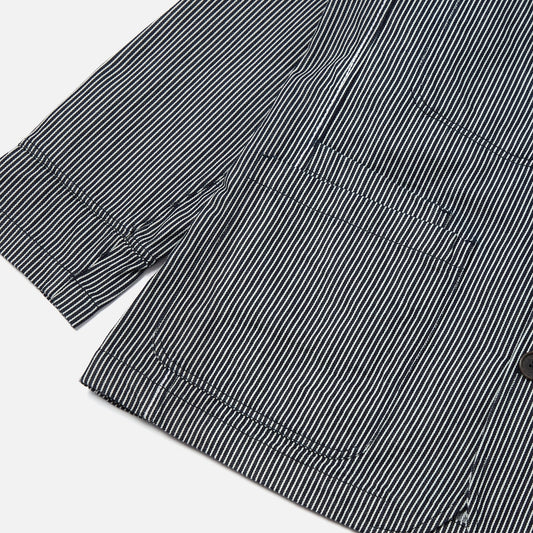 - Hickory Stripe Denim Original Bakers Jacket - Indigo