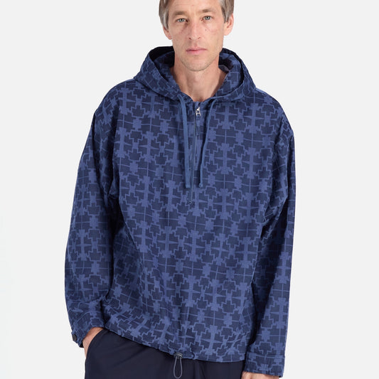 - Mitla Print Cord Liam Jacket - Navy