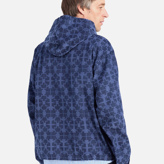 - Mitla Print Cord Liam Jacket - Navy