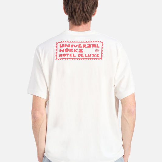 - Single Jersey Pickup Print Tee - Ecru/Red