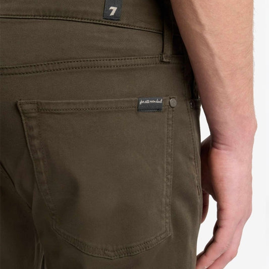 - Slimmy Stretch Sateen Jeans - Dark Olive