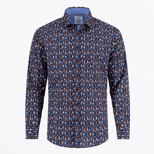 - Bottle Row Shirt - Navy