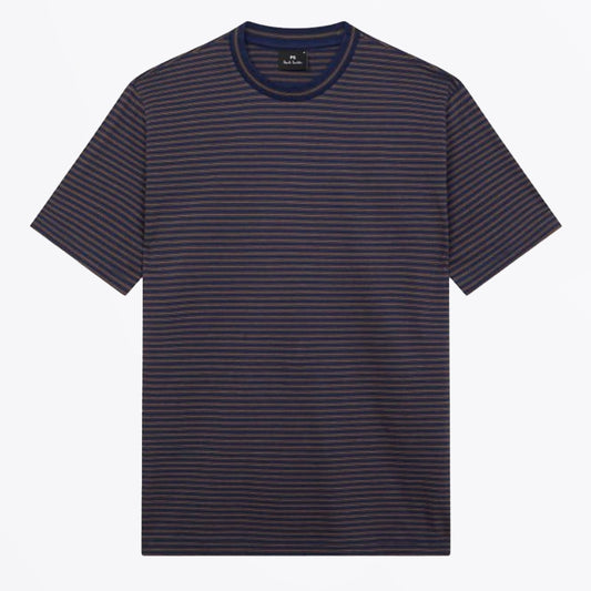 - Casual Fit Striped T-Shirt - Inky Blue