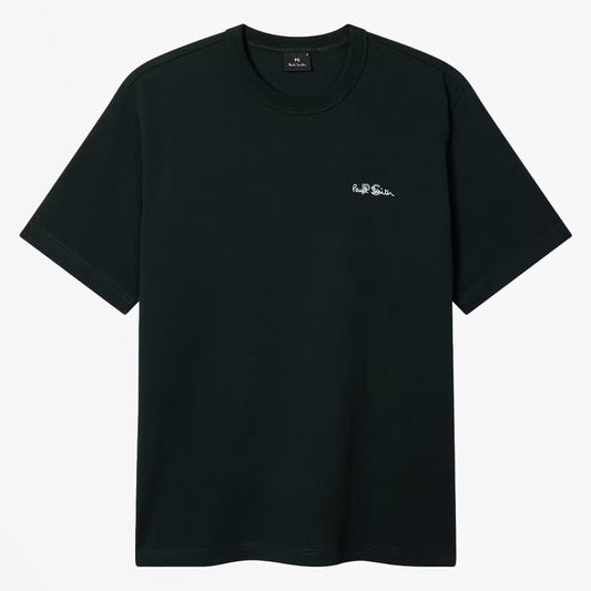 - Logo Embroidered Cotton T-Shirt - Dark Green