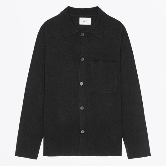 - Jonas Button Up Overshirt - Black