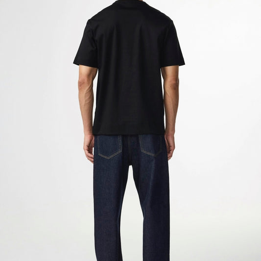 - Pedro Embroidered Cotton T-Shirt - Black