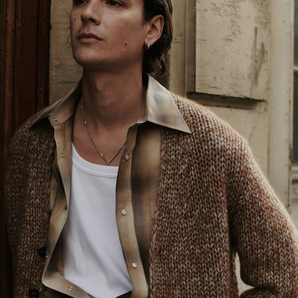 - Osky Mouline Cardigan - Caramel