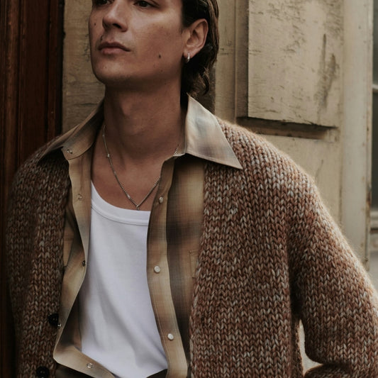 - Osky Mouline Cardigan - Caramel