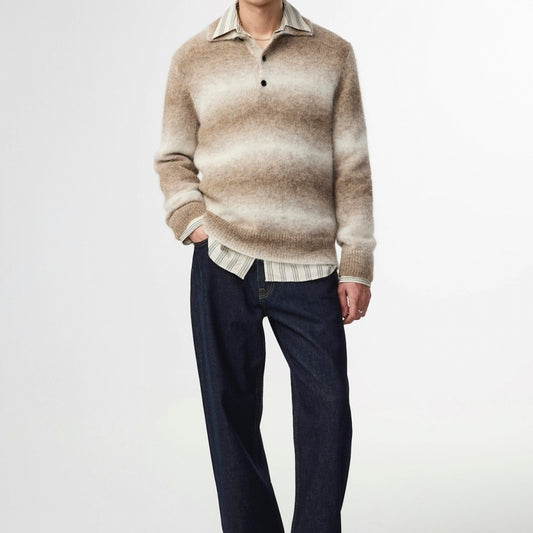 - Alfie Alpaca Blend Sweater - Light Caramel