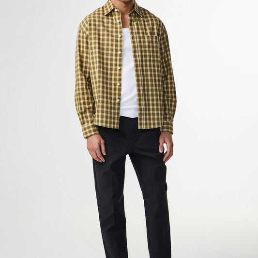 - Deon Flannel Shirt - Moss Check