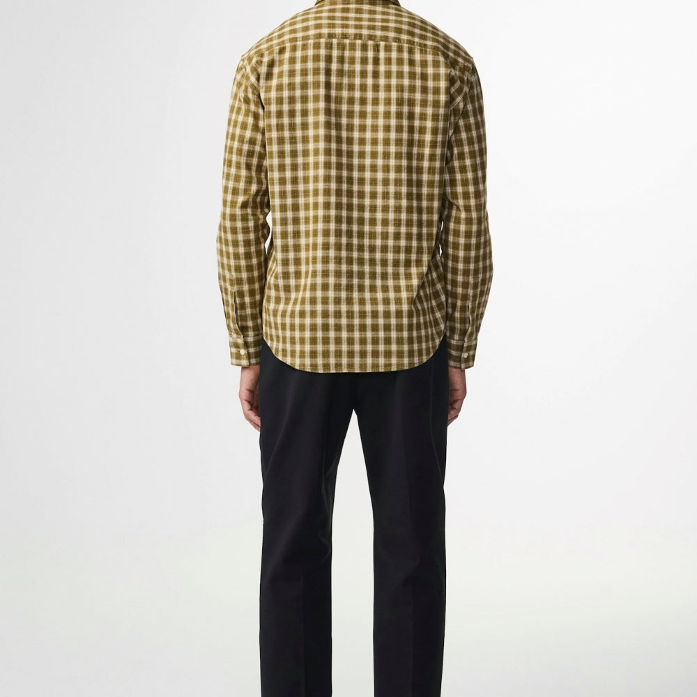- Deon Flannel Shirt - Moss Check