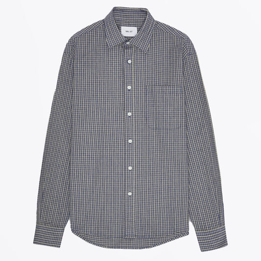 - Deon Flannel Shirt - Indigo Check