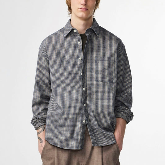 - Deon Flannel Shirt - Indigo Check