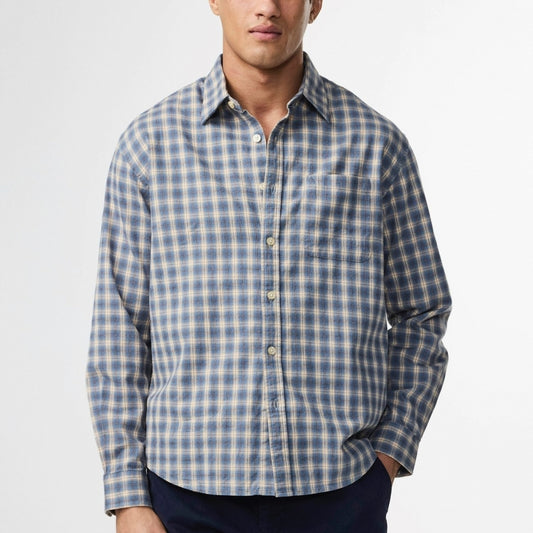 - Deon Flannel Shirt - Blue Check