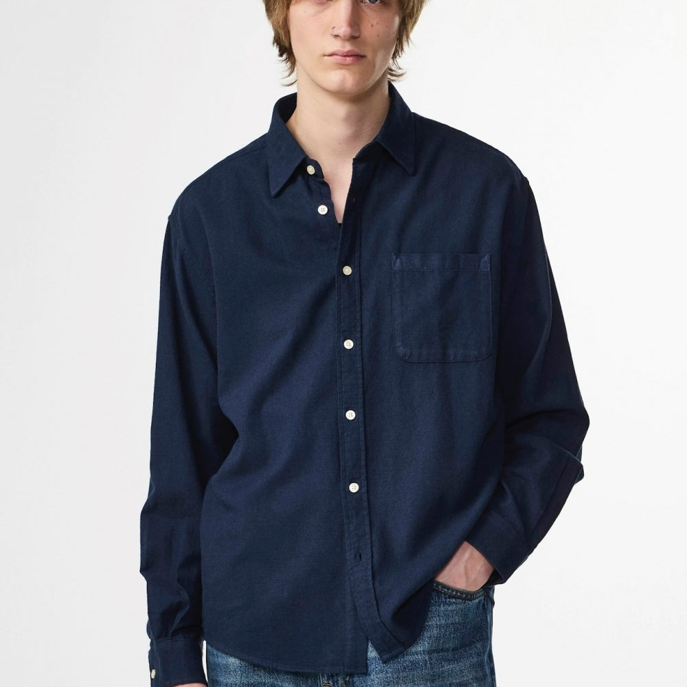 - Deon Flannel Shirt - Navy