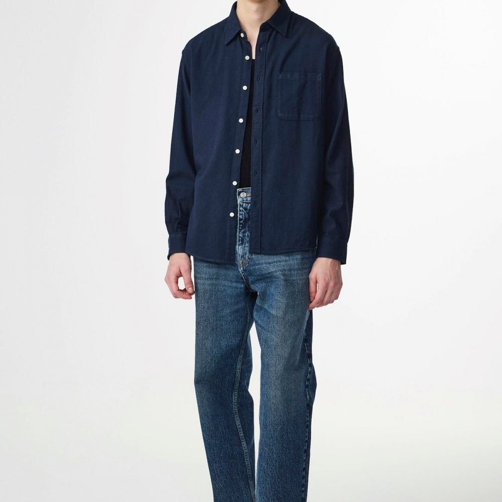 - Deon Flannel Shirt - Navy