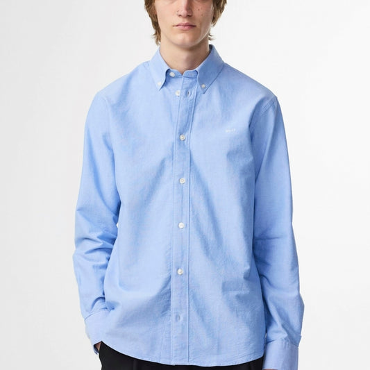 - Colby Logo Regular Fit Oxford Shirt - Light Blue