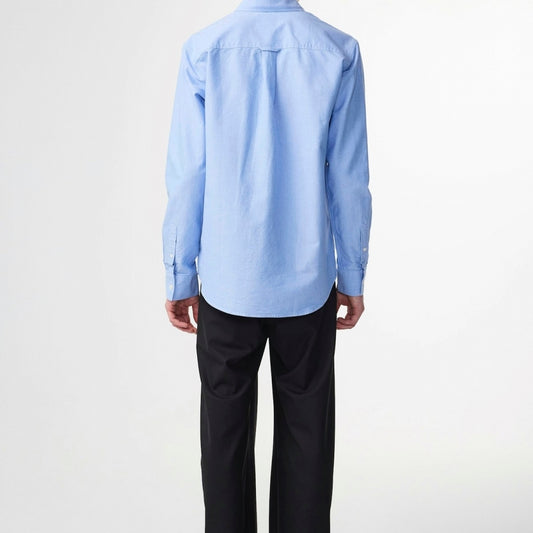 - Colby Logo Regular Fit Oxford Shirt - Light Blue