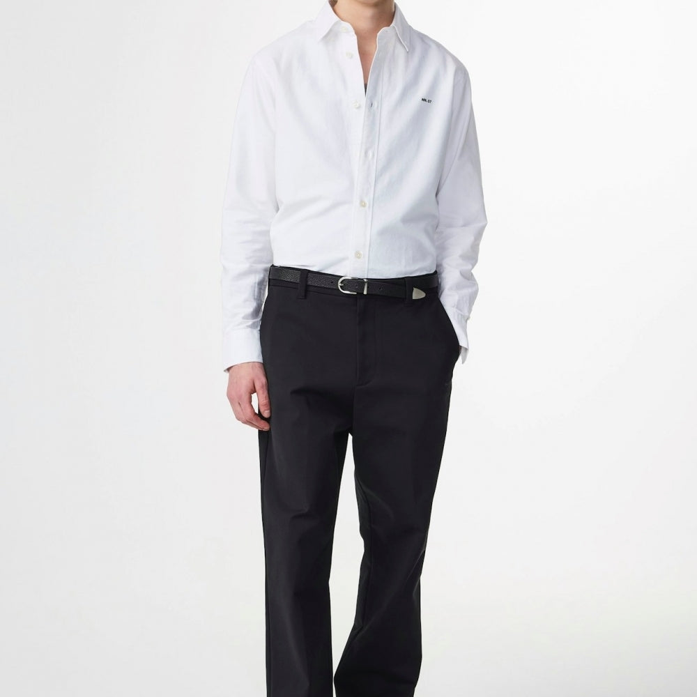 - Colby Logo Regular Fit Oxford Shirt - White