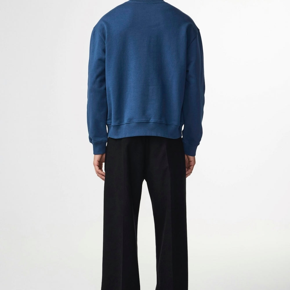 - David Brushed Sweatshirt - Denim Blue