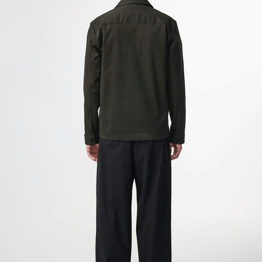 - Olav Organic Cotton Hybrid Jacket - Dark Army