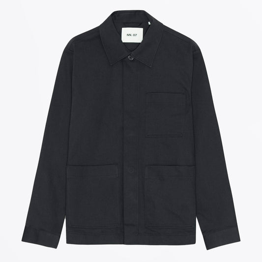 - Olav Organic Cotton Hybrid Jacket - Deep Navy